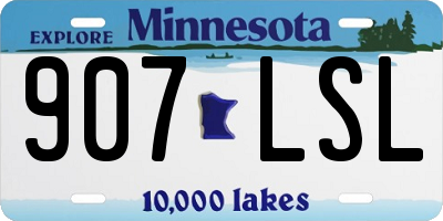 MN license plate 907LSL