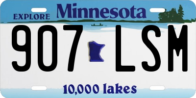 MN license plate 907LSM