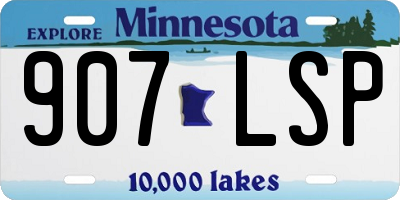MN license plate 907LSP