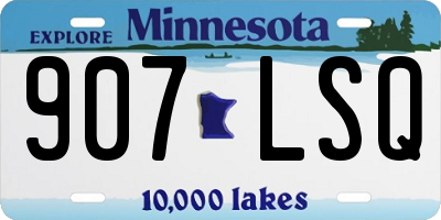 MN license plate 907LSQ