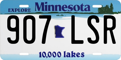 MN license plate 907LSR
