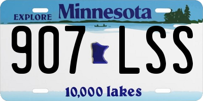 MN license plate 907LSS