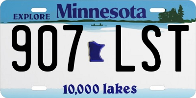 MN license plate 907LST