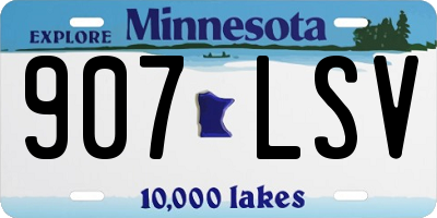 MN license plate 907LSV