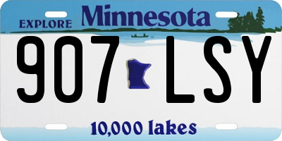 MN license plate 907LSY