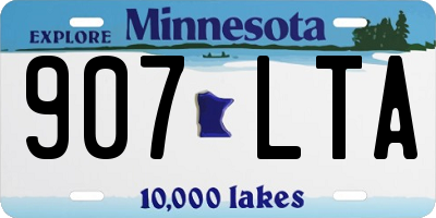 MN license plate 907LTA