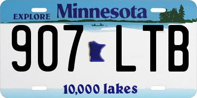 MN license plate 907LTB