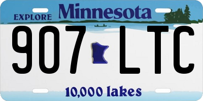 MN license plate 907LTC