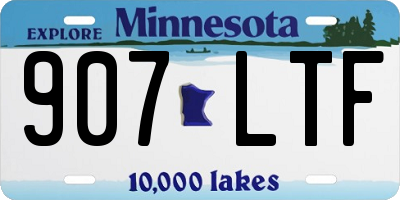 MN license plate 907LTF