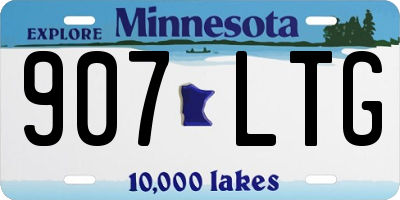 MN license plate 907LTG