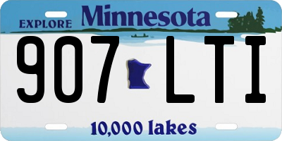 MN license plate 907LTI