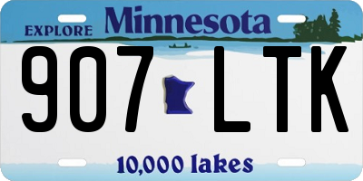 MN license plate 907LTK
