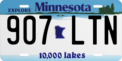MN license plate 907LTN