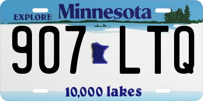MN license plate 907LTQ