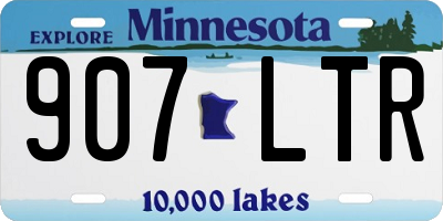 MN license plate 907LTR