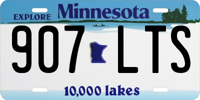 MN license plate 907LTS
