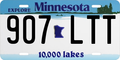 MN license plate 907LTT