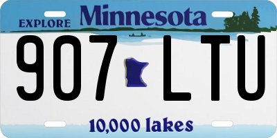 MN license plate 907LTU