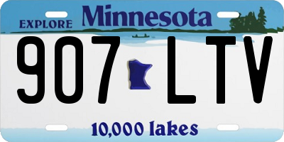 MN license plate 907LTV