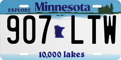 MN license plate 907LTW