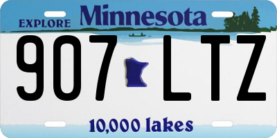 MN license plate 907LTZ