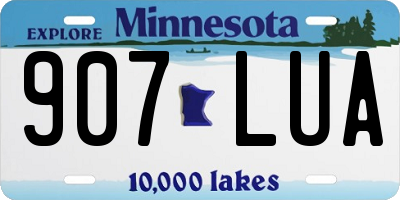 MN license plate 907LUA