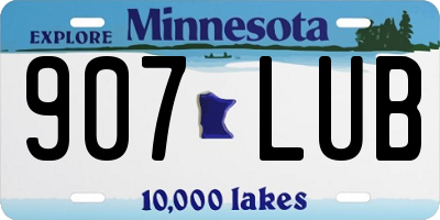 MN license plate 907LUB