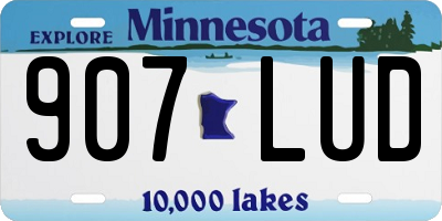 MN license plate 907LUD
