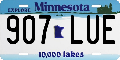 MN license plate 907LUE