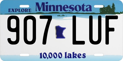 MN license plate 907LUF