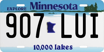 MN license plate 907LUI