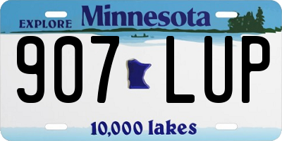 MN license plate 907LUP
