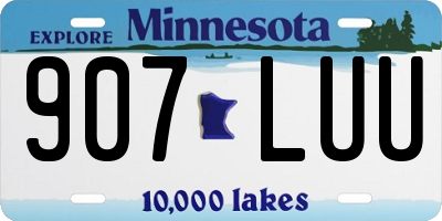 MN license plate 907LUU