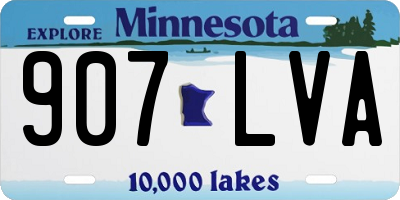 MN license plate 907LVA