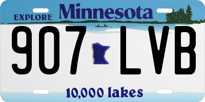 MN license plate 907LVB