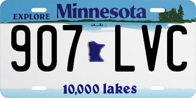 MN license plate 907LVC