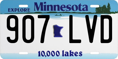 MN license plate 907LVD