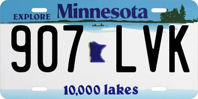 MN license plate 907LVK