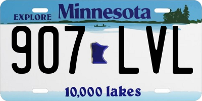 MN license plate 907LVL