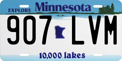 MN license plate 907LVM