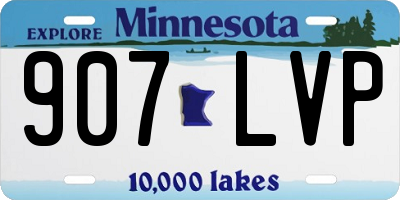 MN license plate 907LVP