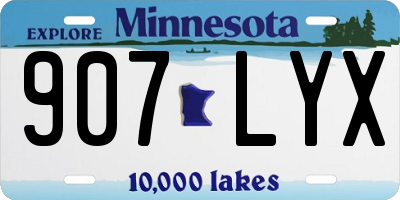MN license plate 907LYX