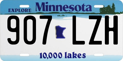 MN license plate 907LZH