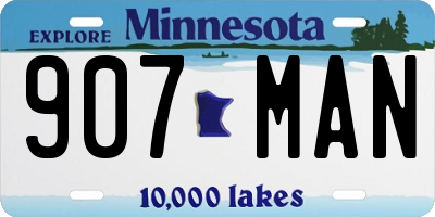 MN license plate 907MAN