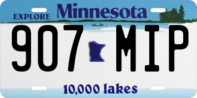 MN license plate 907MIP