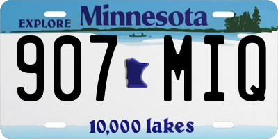 MN license plate 907MIQ