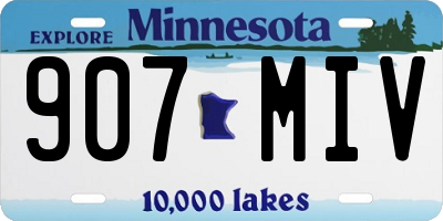 MN license plate 907MIV