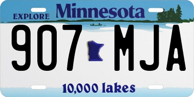 MN license plate 907MJA