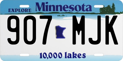 MN license plate 907MJK