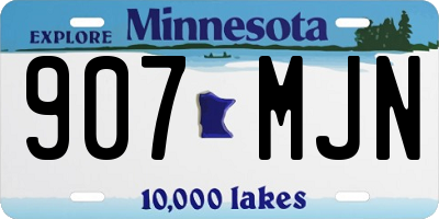 MN license plate 907MJN